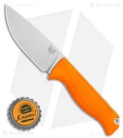 Benchmade 15006 Steep Country Fixed Blade Knife Orange Santoprene (3.5" SW) -Benchmade Shop Benchmade 15006 Steep Country Fixed Blade Knife Orange Santoprene 3.5 SW BHQ 114159 LS Bottlecap jr
