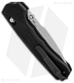 Benchmade 407 Vallation AXIS-Assist Knife Black (3.7" Stonewash) -Benchmade Shop Benchmade 407 Vallation AXIS Assist Black SW BHQ 84269 jr side