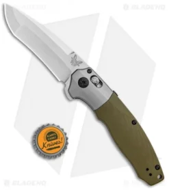 Benchmade 496 Vector AXIS-Assist Knife OD Green G-10 (3.6" Satin) -Benchmade Shop Benchmade 496 Vector Assist OD green G 10 Satin BHQ 101194 jr bottlecap
