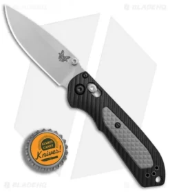 Benchmade Mini Freek AXIS Lock Knife Black/Gray (3" Stonewash) 565 -Benchmade Shop Benchmade 565 Mini Freek Black Gray satin BHQ 78762 er bottlecap