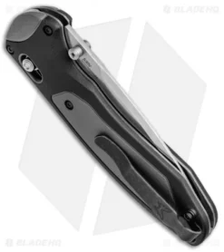 Benchmade 590 Boost AXIS-Assist Knife Black/Gray (3.7" Satin) -Benchmade Shop Benchmade 590 Boost AXIS Assist Black Gray Satin BHQ 51614 jr side