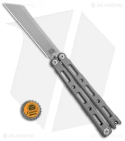Benchmade 87 Ti Bali-Song Butterfly Knife Titanium (4.5" Satin) -Benchmade Shop Benchmade 87 Ti satin BHQ 51596 jr bottlecap