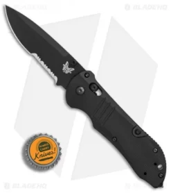 Benchmade 917SBK Tactical Triage AXIS Lock Knife Black G-10 (3.4" Black Serr) -Benchmade Shop Benchmade 917SBK Tactical Black G10 Black Serr BHQ 78783 er bottlecap