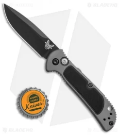 Benchmade 9750BK Mini Coalition Automatic Knife Gray Al/Black G-10 (2.9" Black) -Benchmade Shop Benchmade 9750BK Mini Coalition gray al black G10 black BHQ 75519 jr bottlecap