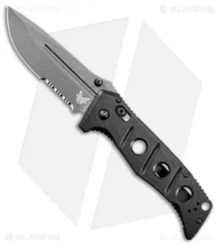 Benchmade Adamas AXIS Lock Knife Black G-10 (3.8" Gray Serr) 275SGY-1