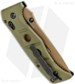 Benchmade Adamas AXIS Lock Knife Olive G-10 (3.8" FE) 275FE-2 -Benchmade Shop Benchmade Adamas AXIS Lock Olive G 10 FDE 275FE 2 BHQ 118562 jr side