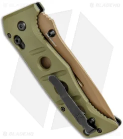 Benchmade Adamas AXIS Lock Knife Olive G-10 (3.8" FE Serr) 275SFE-2 8 Benchmade Adamas AXIS Lock Knife Olive G-10 (3.8" FE Serr) 275SFE-2 -Benchmade Shop Benchmade Adamas AXIS Lock Olive G 10 FE Serr 275SFE 2 BHQ 118563 jr side
