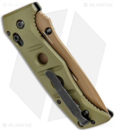 Benchmade Adamas AXIS Lock Knife Olive G-10 (3.8" FE Serr) 275SFE-2 3 Benchmade Adamas AXIS Lock Knife Olive G-10 (3.8" FE Serr) 275SFE-2 - Image 3