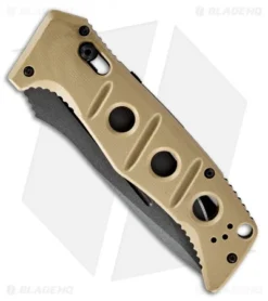 Benchmade Adamas Automatic Knife Desert Tan G-10 (3.8" Gray) 2750GY-3 -Benchmade Shop Benchmade Adamas Automatic Knife Desert Tan G 10 3.8 Gray 2750GY 3 BHQ 118566 LS Side
