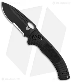 Benchmade Aileron AXIS Lock Knife Black G-10 (3.45" Black Serr) 737SBK