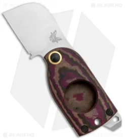 Benchmade Aller Fumée Friction Folder Knife Red Richlite (1.6" Satin) 381