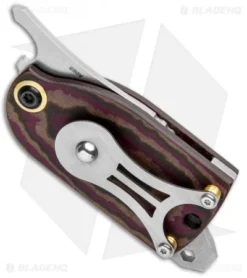 Benchmade Aller FumÃ©e Friction Folder Knife Red Richlite (1.6" Satin) 381 -Benchmade Shop Benchmade Aller Fumee Friction Red Richlite Satin 381 BHQ 103602 jr side