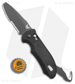 Benchmade Triage Automatic Knife Black (3.35" Black Serr) 9160SBK -Benchmade Shop Benchmade Auto Triage Auto Black Black Serr BHQ 20033 jr bottlecap