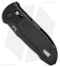 Benchmade Triage Automatic Knife Black (3.35" Black Serr) 9160SBK -Benchmade Shop Benchmade Auto Triage Auto Black Black Serr BHQ 20033 jr spine