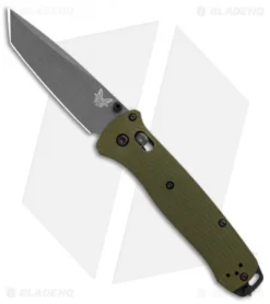 Benchmade Bailout AXIS Lock Knife Green Aluminum (3.4" Gray M4) 537GY-1