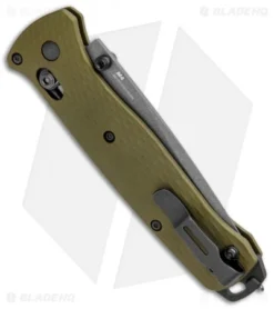 Benchmade Bailout AXIS Lock Knife Green Aluminum (3.4" Gray Serr) 537SGY-1 6 Benchmade Bailout AXIS Lock Knife Green Aluminum (3.4" Gray Serr) 537SGY-1 -Benchmade Shop Benchmade Bailout AXIS Green Aluminum Gray Serr 537SGY 1 BHQ 104897 jr side