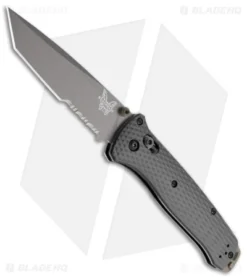 Benchmade Bailout AXIS Lock Knife Black Aluminum (3.4" Gray Serr) 537SGY-03