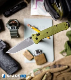 Benchmade Bailout AXIS Lock Knife Green Aluminum (3.4" Gray M4) 537GY-1 -Benchmade Shop Benchmade Bailout AXIS Lock Knife Green Aluminum Gray 537GY 1 BHQ 104895 kp loadout web