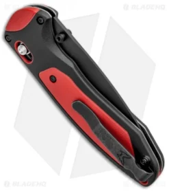 Benchmade 591BK Boost AXIS-Assist Knife Black/Red (3.43" Black) -Benchmade Shop Benchmade Boost AXIS Assist Black Red Black 591BK BHQ 97057 jr side