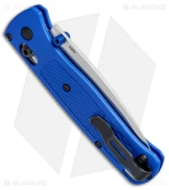 Benchmade Bugout AXIS Lock Pocket Knife Blue (3.24" Satin) 535 -Benchmade Shop Benchmade Bugout AXIS Blue Satin 535 BHQ 74149 jr side