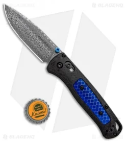 Benchmade 535-191 Bugout Gold Class AXIS Lock Knife Ghost CF (3.2" Damasteel) -Benchmade Shop Benchmade Bugout Gold Class Axis Lock Knife Ghost CF Damascus 535 191 NS.Bottlecap