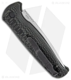 Benchmade CLA Compact Lite Auto Knife Green/Black G-10 (3.4" Satin) 4300-1 -Benchmade Shop Benchmade CLA Compact Lite Auto Knife Green Black G 10 3in Satin BHQ 33664 td side