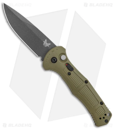 Benchmade Claymore Automatic Knife OD Green Grivory (3.6" Black) 9070BK-1 1 Benchmade Claymore Automatic Knife OD Green Grivory (3.6" Black) 9070BK-1