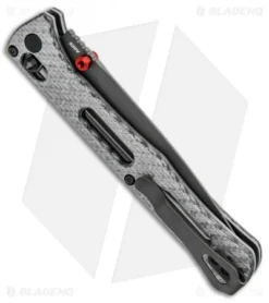 Benchmade Fact AXIS Lock Knife Silver Twill G-10 (3.95" Gray) 417GY-1901 -Benchmade Shop Benchmade Fact AXIS Lock Silver Twill G 10 Gray 417GY 1901 BHQ 92612 jr side