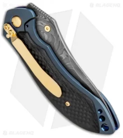 Benchmade Gold Class 635-81 Mini Skirmish Folding Knife #03 -Benchmade Shop Benchmade Gold Class 635 81 Mini Skirmish Damascus 3 BHQ 2740 jr side