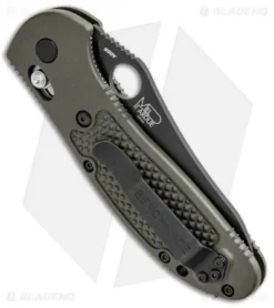Benchmade Griptilian AXIS Lock Knife OD Green (3.45" Black) 550BKOD-S30V -Benchmade Shop Benchmade Griptilian AXIS Lock Olive Drab Black 550BKOD BHQ 93011 jr side