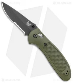 Benchmade Griptilian AXIS Lock Knife Olive Drab (3.45" Black Serr) 551SBKOD-S30V