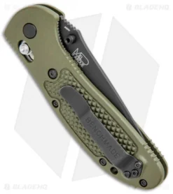Benchmade Griptilian AXIS Lock Knife Olive Drab (3.45" Black Serr) 551SBKOD-S30V -Benchmade Shop Benchmade Griptilian AXIS Lock Olive Drab Black Serr 551SBKOD S30V BHQ 3335 jr side