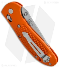 Benchmade Griptilian AXIS Lock Knife Orange (3.45" Satin Serr) 551SH2O -Benchmade Shop Benchmade Griptilian Axis Orange Serr 551SH2O BHQ 4236 jr side