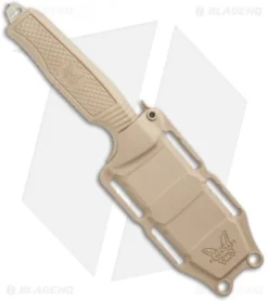 Benchmade H2O Fixed Blade Dive Knife Tan Santoprene (3.5" Tan Serr) -Benchmade Shop Benchmade H20 Fixed Blade Dive Tan 112SSN Tan Coated Serr BHQ 123893 jr sheath