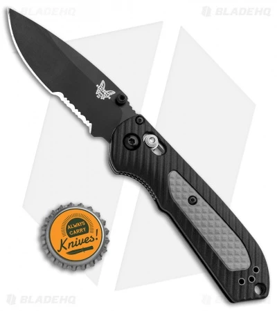 Benchmade Mini Freek AXIS Lock Knife Black/Gray (3" Black Serr) 565SBK 4 Benchmade Mini Freek AXIS Lock Knife Black/Gray (3" Black Serr) 565SBK - Image 4