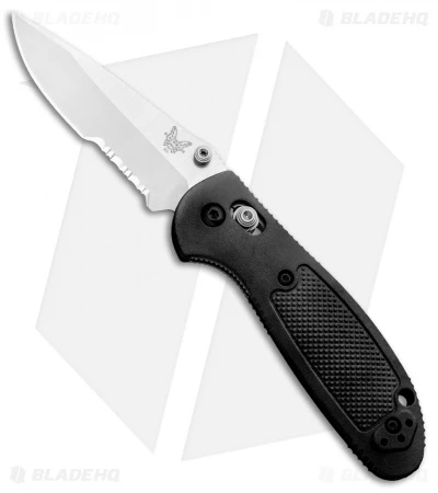 Benchmade Mini Griptilian AXIS Lock Knife Black (2.91" Satin Serr) 556S-S30V 1 Benchmade Mini Griptilian AXIS Lock Knife Black (2.91" Satin Serr) 556S-S30V