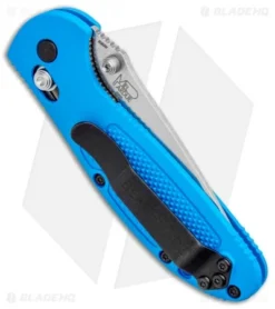 Benchmade Mini Griptilian AXIS Lock Knife Blue (2.91" Satin Serr) 556S-BLU-S30V 6 Benchmade Mini Griptilian AXIS Lock Knife Blue (2.91" Satin Serr) 556S-BLU-S30V -Benchmade Shop Benchmade Mini Griptilian AXIS Lock Blue Satin Serr 556S BLU S30V BHQ 3564 jr side