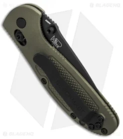 Benchmade Mini Griptilian AXIS Lock Knife Olive Drab (2.91" Black) 556BKOD-S30V -Benchmade Shop Benchmade Mini Griptilian AXIS Lock Olive Drab Black 556BKOD S30V BHQ 6217 jr side