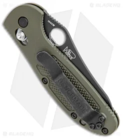 Benchmade Mini Griptilian AXIS Lock Knife Olive Drab (2.91" Serr) 555SBKHGOD 6 Benchmade Mini Griptilian AXIS Lock Knife Olive Drab (2.91" Serr) 555SBKHGOD -Benchmade Shop Benchmade Mini Griptilian AXIS OD Green Black Serr 555SBKHGOD BHQ 112501 jr side