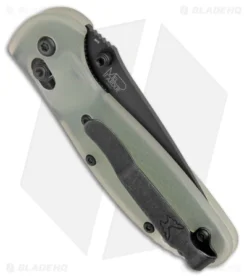Benchmade Mini Griptilian Limited Edition AXIS Knife Jade G-10 (2.9" Black M4) -Benchmade Shop Benchmade Mini Griptilian Jade G 10 AXIS Lock Black BHQ 174372 jr side