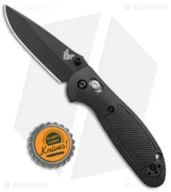 Benchmade Mini Griptilian AXIS Lock Knife Black (2.91" Black) D2 -Benchmade Shop Benchmade Mini Griptilian Manual Axis Lock D2 Black Black 556BKD2 BHQ 98823 jr bottlecap