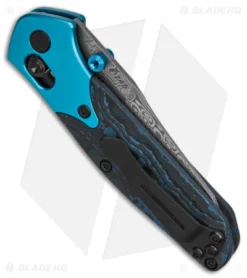 Benchmade Mini Osborne Gold Class Arctic Storm Carbon Fiber (2.9" Dam) 945-221 -Benchmade Shop Benchmade Mini Osvorne Gold Class Artic Storm Cabon Fiber 2in Dam BHQ 137282 td side