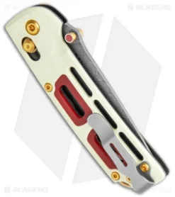 Benchmade Nakamura Limited Edition Saibu AXIS Lock Knife Ivory/Crimson G-10 -Benchmade Shop Benchmade Nakamura Saibu AXIS Lock Ivory Grimson G 10 486 201 BHQ 118495 jr side