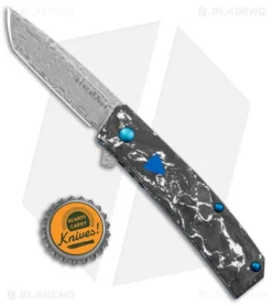 Benchmade Oeser Tengu Flipper Knife White/Black CF (2.8" Damasteel) 601-211 -Benchmade Shop Benchmade Oeser Tengu Flipper White Black CF Damasteel 601 211 BHQ 118555 jr bottlecap
