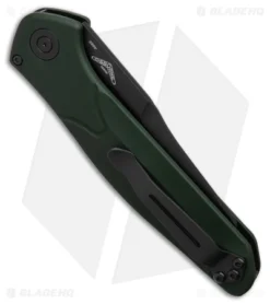 Benchmade Osborne 9400 Automatic Knife Green Aluminum (3.4" Black) -Benchmade Shop Benchmade Osborne 9400 AK Green Aluminum 3in Black BHQ 113245 td side