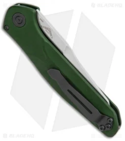 Benchmade Osborne 9400 Automatic Knife Green Aluminum (3.4" Satin) -Benchmade Shop Benchmade Osborne 9400 Auto Green Aluminum Satin BHQ 113244 jr side