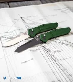 Benchmade Osborne 9400 Automatic Knife Green Aluminum (3.4" Satin) -Benchmade Shop Benchmade Osborne 9400 Automatic Knife Green Aluminum Black BHQ 113245 kp plan web
