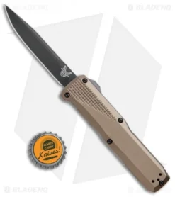 Benchmade 4600DLC-1 Phaeton D/A OTF Automatic Knife FDE (3.45" Black DLC) -Benchmade Shop Benchmade Phaeton DA OTF FDE Black DLC 4600DLC 1 BHQ 51640 jr bottlecap 2