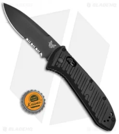 Benchmade 5700SBK Auto Presidio II Automatic Knife (3.7" Black Serr) -Benchmade Shop Benchmade Presidio II AXIS Black Serr Auto 5700SBK BHQ 51642 jr bottlecap 2