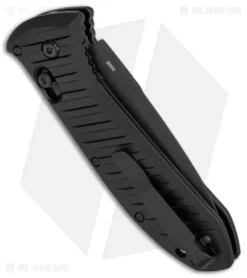 Benchmade 5700SBK Auto Presidio II Automatic Knife (3.7" Black Serr) -Benchmade Shop Benchmade Presidio II AXIS Black Serr Auto 5700SBK BHQ 51642 jr side